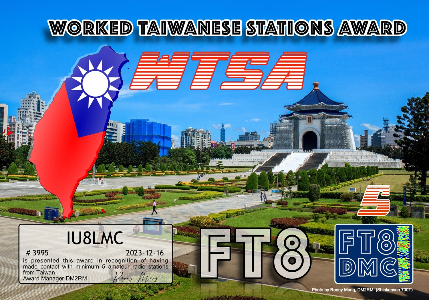 Worked Taiwanese Stations Class III sample certificate